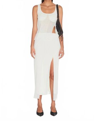 Hansen & Gretel Moloko Skirt In Ecru Net