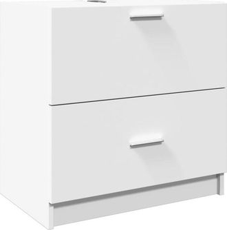 vidaXL Armario de lavabo madera de ingeniería blanco 59x37x59 cm Vidaxl