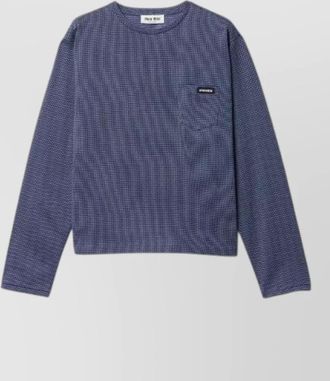 Miu Miu jersey crew neck long sleeve top