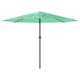 Berkfield Home Durable Garden Parasol with Steel Pole Green 324x324x247 cm | Size: 324 x 324 x 247 cm