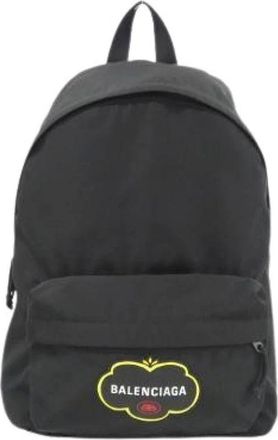 Balenciaga Pre-owned Backpacks, female, Black, Size: ONE SIZE Pre-owned Explorer Nylon Backpack