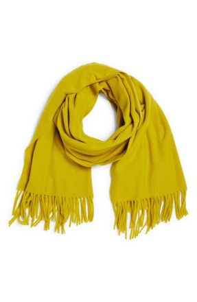 Acne Studios Canada Fringe Scarf in Acid Yellow at Nordstrom