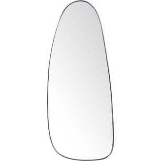 Beliani Beliani - Espejo Decorativo De Pared Con Forma Abstracta Hecho De Metal Color Negro 39 X 95 Cm Cergy