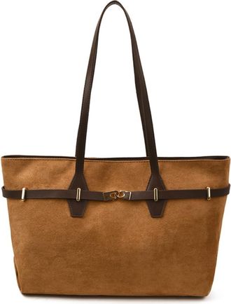 Generic Handbag for Womens Retro Large Capacity Tote Bag High-value Trendy Shoulder Bag(brown,A)