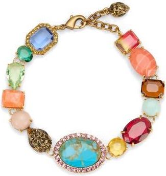 Kurt Geiger Mixed Stone Bracelet in Bronze/Multi at Nordstrom Rack