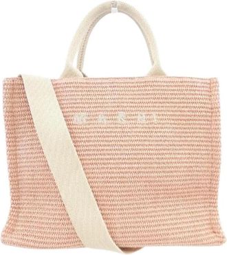 Marni Pre-owned Katoenen Schoudertas - Dames - Vintage Shopper - Roze - ONE Size - Katoen - Vintage