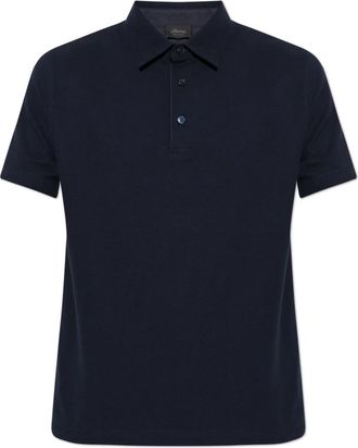 Brioni Polo Shirt van Katoen - Heren - Polos - Blauw - 2XL - Katoen - Tops