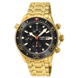Gevril Group Hudson Yards Chronograph Automatic Black Dial Mens Watch 48811B