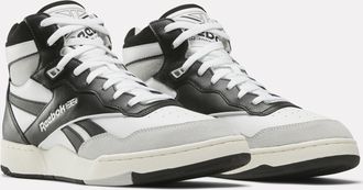 Reebok Classic Sneaker REEBOK CLASSIC BB 4000 II MID, Damen, Gr. 36,5, schwarz-weiss (wei&szlig;, schwarz), Leder, Synthetik, Schuhe Sneaker
