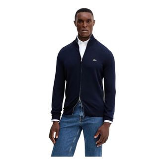 Lacoste C&aacute;rdigan con cremallera y cuello alto - Knitwear - Hombre - Azul - M