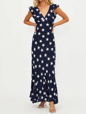 Beach Riot Elodie Maxi Dress In Navy / White