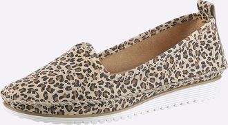 Andrea Conti Slipper ANDREA CONTI, Damen, Gr. 36, beige, schwarz, Leder, Nubukleder, Rindsleder, Schuhe Slipper