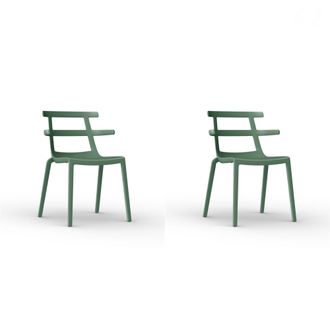 Resol Set 2 Sillas Interior, Exterior Gris Verdoso Tokyo Resol