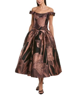 Amsale Jacquard Gown