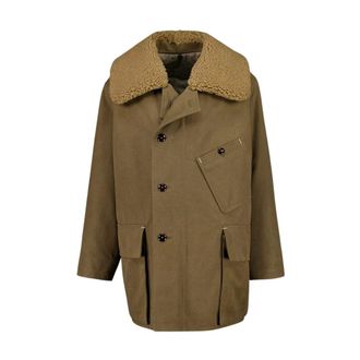 Christophe Lemaire Jassen, Heren, Bruin, M, Katoen, Shearling Winter Parka