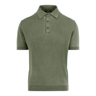 Bomboogie Polo de algod&oacute;n con cuello - Knitwear - Hombre - Verde - 2XL