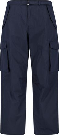 Paul Smith Blue Mid-Rise Cotton Blend Cargo Pants