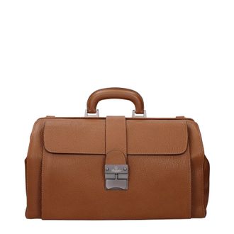 Pineider Werktassen Doctors Tas Herens Leer Bruin/Baksteen