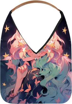 Generic Flamingo Girl Reusable Lightweight Grocery Bags - Foldable Into Compact Pouch, Washable & Sturdy, Multipurpose for Shopping and Travel