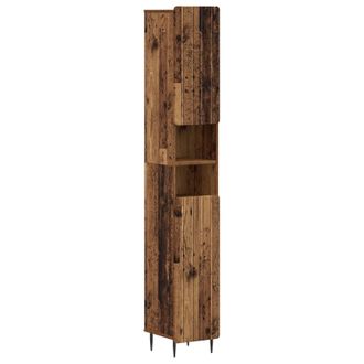 vidaXL Armario De Ba&ntilde;o Con Estante Abierto Zwolle Madera Envejecida Vidaxl