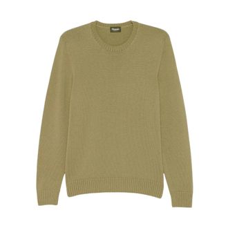 Drumohr Round-neck Knitwear, female, Green, 4XL, Girocollo ML Rasato Tubico