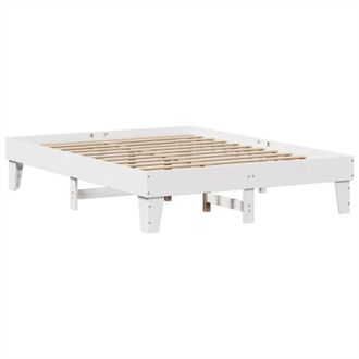 vidaXL Bed Frame without Mattress White 160x200 cm Solid Wood Pine vidaXL