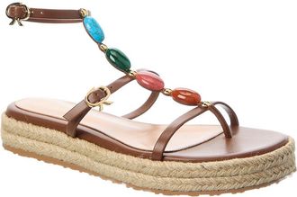 Gianvito Rossi Shanti Beach Leather Platform Sandal