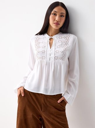 Only Womens Broderie anglaise blouse