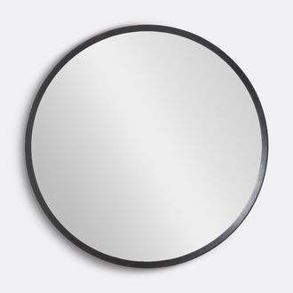 AM.PM Ronde spiegel in massief zwart eiken, &Oslash;100 cm, Orion