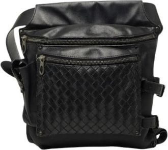 Bottega Veneta Pre-owned Vintage Sling Bag - Dames - Vintage Rugzakken - Zwart - ONE Size - Leer - Vintage