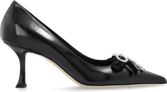Jimmy Choo London Auria Hakken - Dames - Pumps - Zwart - 38 EU - Leer - Schoenen