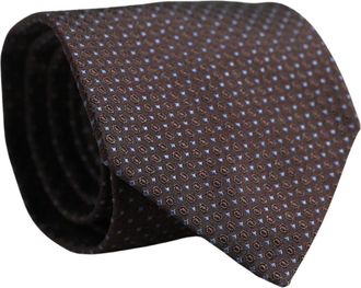 Dolce & Gabbana Zijden stropdas - Heren - Stropdassen - Bruin - ONE Size - Accessoires