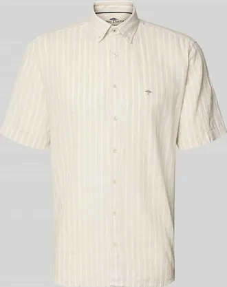 Fynch-Hatton Fynch-Hatton Regular Fit Freizeithemd mit Button-Down-Kragen in Offwhite, Gr&ouml;&szlig;e 3XL