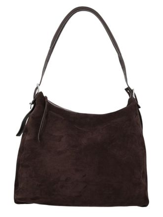 Christophe Lemaire Brown Split Cow Leather Suede Shoulder Bag