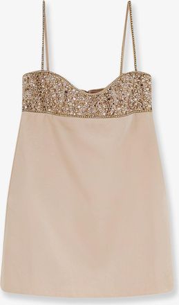 Retrof&ecirc;te Shyla satin dress con dettaglio strass - RETROFETE - gender_Woman
