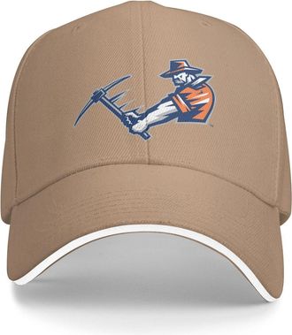 Generic Baseball Cap UTEP Miners Classic Sandwich Hats Distressed Washed Snapback Hat for Fishing Outdoor Sports