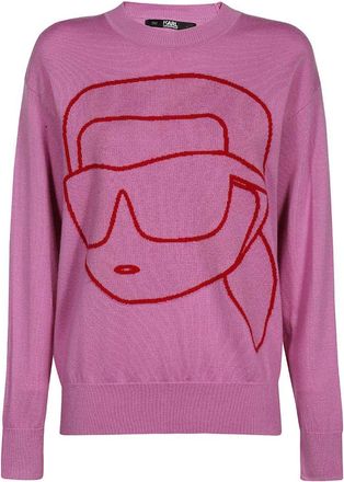 Karl Lagerfeld Long Sleeve Crew-neck Sweater