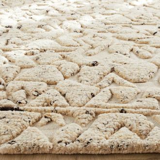 AM.PM Handgestrikt tapijt, zuivere wol met reli&euml;f, Agnix