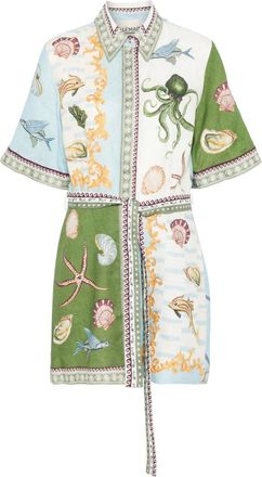 Alemais Bath House mini-jurk - Groen