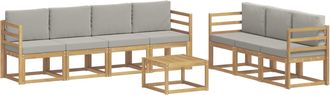 vidaXL Conjunto De Sof&aacute;s De Exterior 8 Uds. Blanco Y Gris Claro Vidaxl