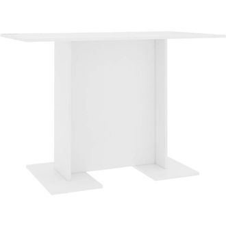 vidaXL Dining Table White 110x60x75 cm Engineered Wood vidaXL