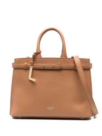 Lancel mini leather tote bag - women - Calf Leather/Nylon - OS - Brown