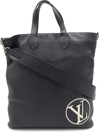 Louis Vuitton Black Leather Shoulder Bag Tote Bag (Pre-Owned)