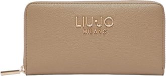 Liu Jo Grote Portemonnee met Ritssluiting - Dames - Portefeuilles - Beige - ONE Size - Accessoires