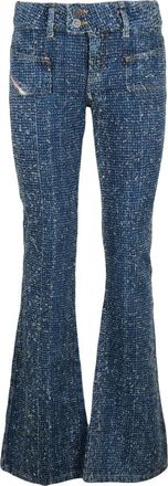 Diesel D Ebush Jeans - Dames - Flared Jeans - Blauw - W25 - Katoen - Jeans