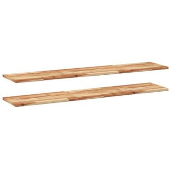 vidaXL Estante Flotante 2 Uds Madera Acacia Acabado Aceite 160x30x2 Cm Vidaxl