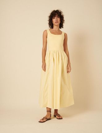 Nobody's Child Butter Yellow Colorado Midi Dress