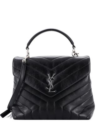 Saint Laurent LouLou Top Handle Bag Matelasse Chevron Leather Medium shoulder bag - Zwart
