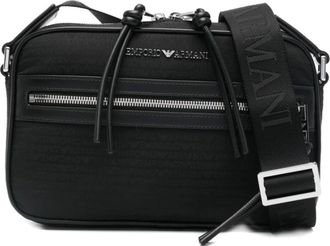 Emporio Armani Heren, Tassen, Zwart, Maat: ONE Size Polyamide