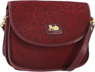 Celine Pre-owned Cross Body Bags, female, Red, Size: ONE SIZE Pre-owned Canvas Cross Body Bag